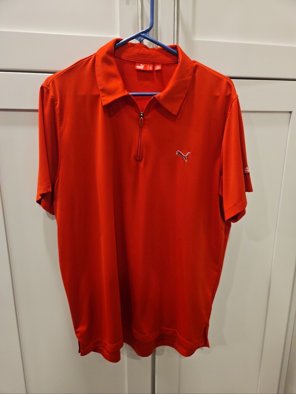 PUMA Dry Cell  Red  Performance Polo Golf Shirt Men's Large Gary Gilchrist Acad